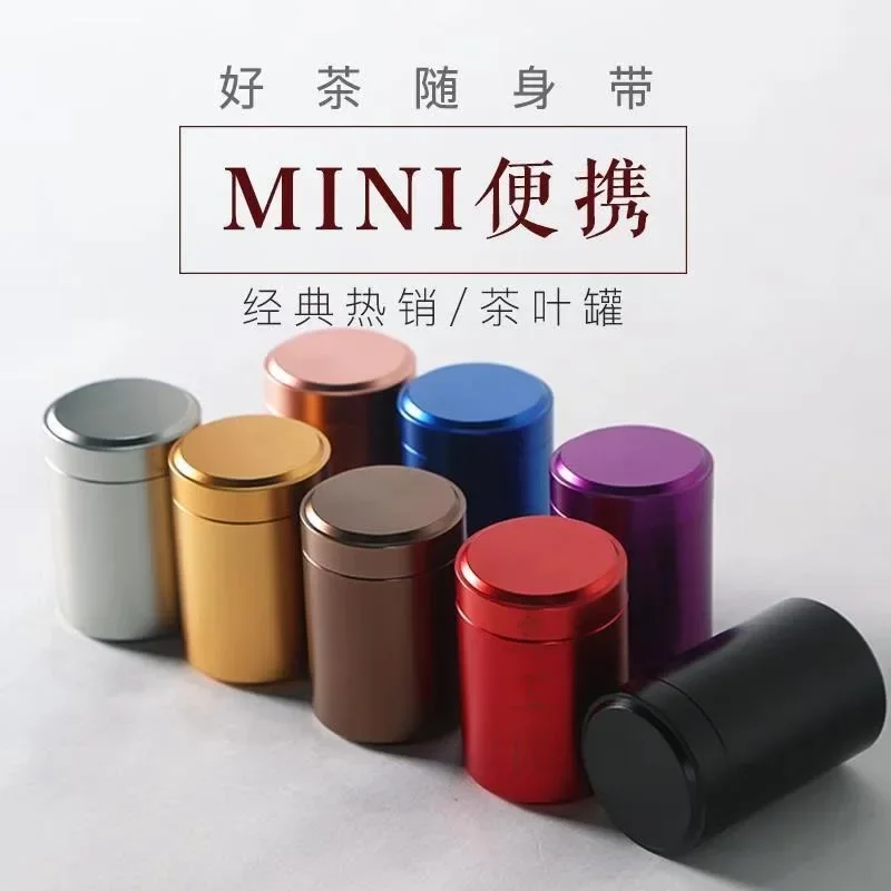 1PC Travel Canister Portable Airtight Smell Proof Storage Candy Bottle Herb Stash Jar Sealed Container Tea Box Mini Metal Cans