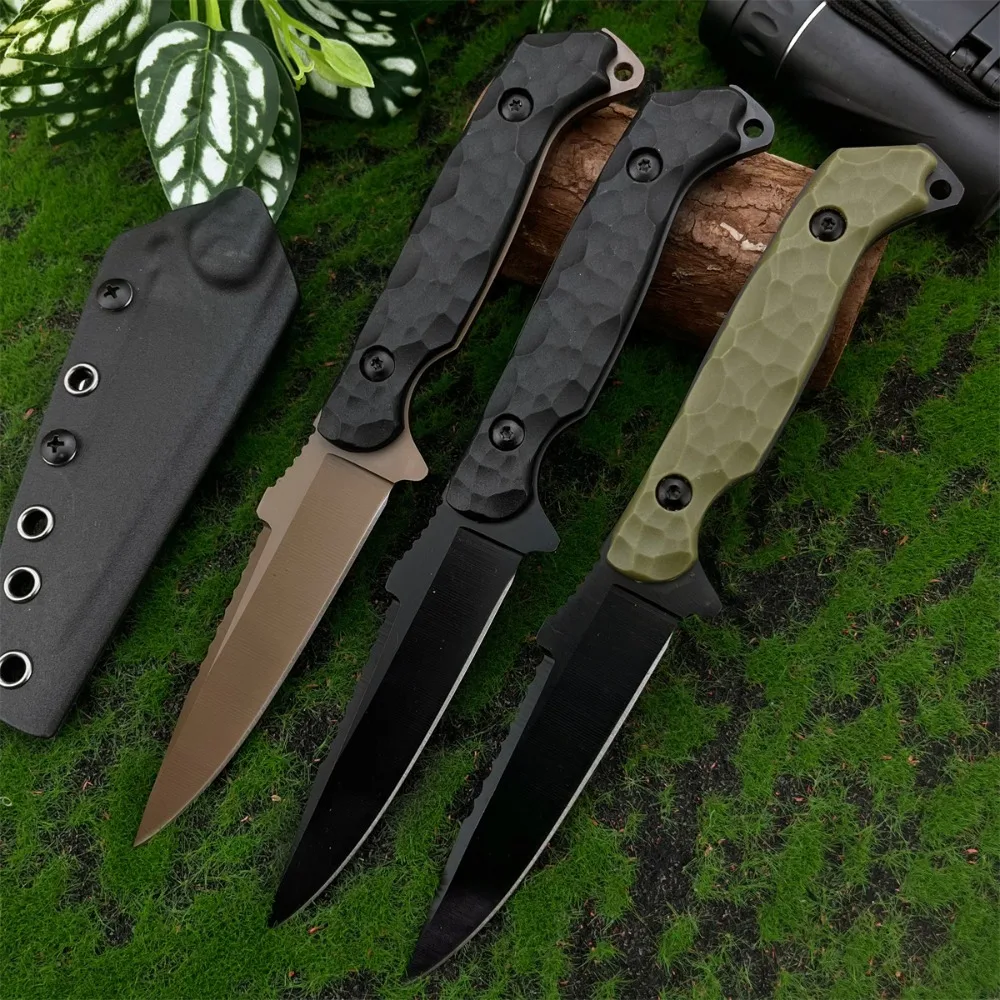 Faca de Lâmina Fixa Leve EDC com Bainha de Kydex, Cabo de Fibra de Nylon, Faca Utilitária de Alta Performance para Camping ao Ar Livre