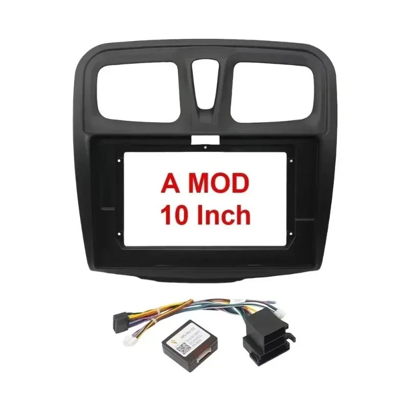 For Renault Logan Sandero Duster Symbol 2012-2020 9/10 Inch Car Frame Fascia Adapter Android Radio Dash Fitting Panel Kit