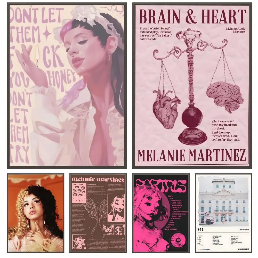 Singer M-Melanie Martinez Poster Versatile HD Waterproof Wall Art Self-Adhesive Decor for Any Space Ideal Gift