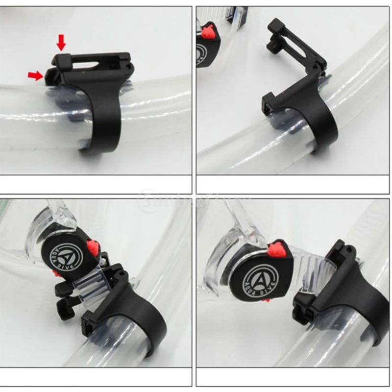 Plastic Clip Snorkel Mask Keeper Holder Retainer For Scuba Diving Silicone Snorkel Buckle Goggles Buckle Silicone Tube  Buckle