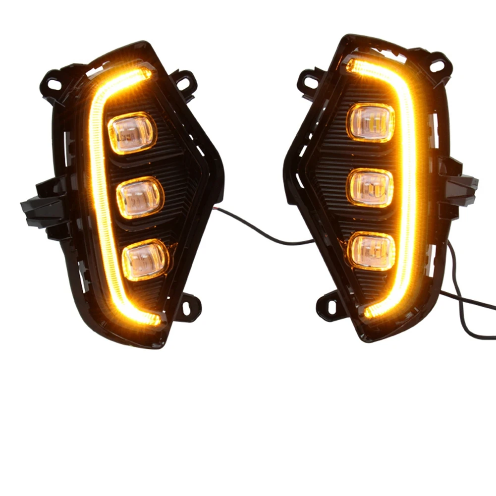 

Car Headlight DRL Daytime Running Light Daul Clour Fog Lights for Toyota RAV4 2019-2020