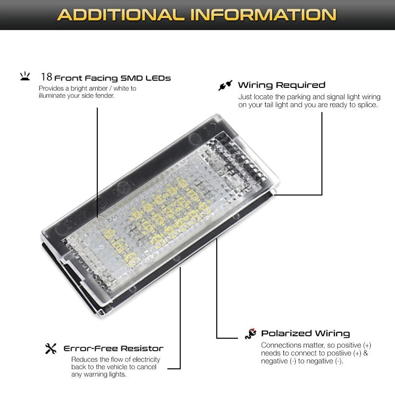 For BMW Mini Cooper S R53 ONE R50 R52 White License Plate Lights Auto Replacement Accessories 2001-2006