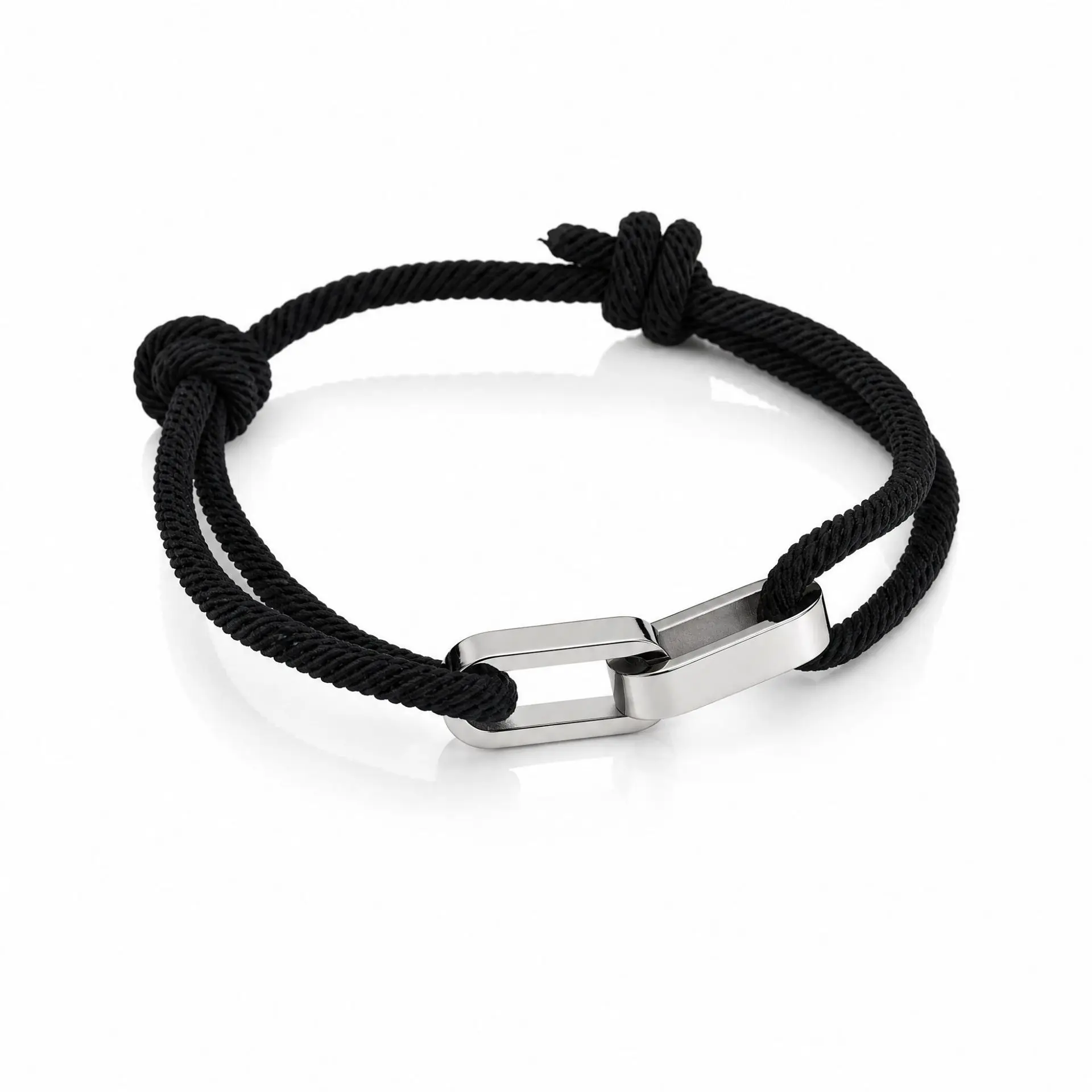 Trendy Adjustable Rope Chain Custom Name Bracelet for Couples