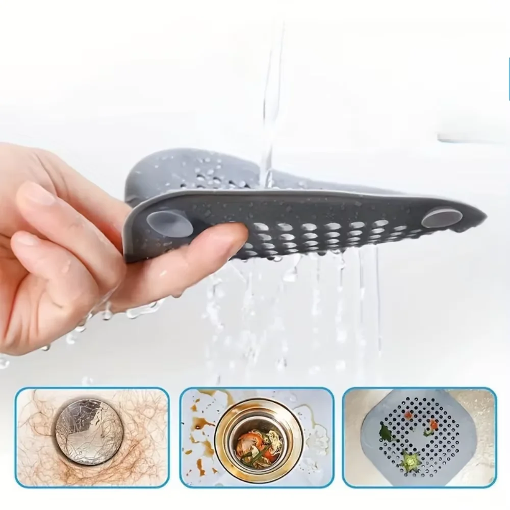 1/3 قطعة سيليكون دش استنزاف الشعر الماسك شبكة دش أغطية لبالوعة الطابق مصفاة حوض تصفية الشعر سدادة للحمام المطبخ #2