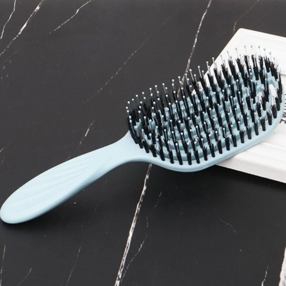 

Elliptical Massage Comb Ergonomic Shape Wide-Tooth Scalp Massage Brush Anti-Static Heat-Resistant Wet Hair Comb Salon Styling