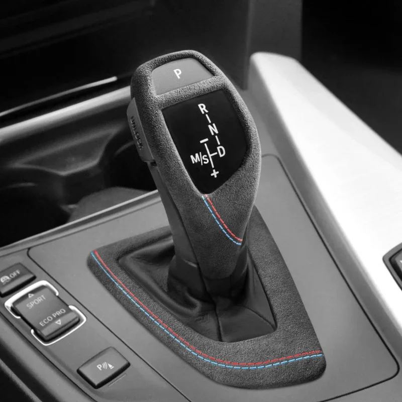 Car Gear Shift Knob Panel For BMW F20 F30 F10 F31 F32 F36 F34 F22 X3 X4 X5 X6 Made of Alcantara Cover Trim Interior Accessories