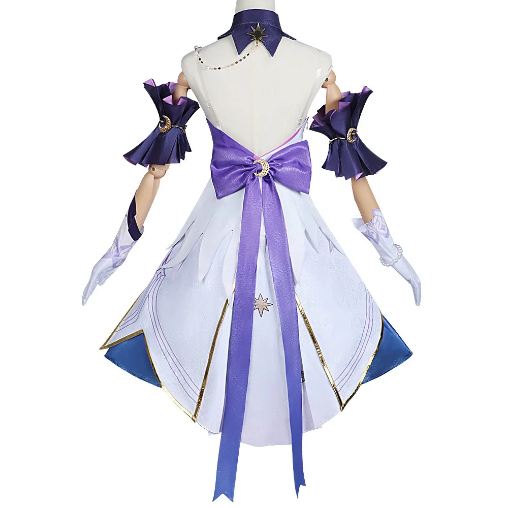 Game Robin Cosplay Kostuum Honkai Star Rail Jurk Pruik Hoofddeksels Oorbellen Set Halloween Vrouwen Rollenspel Carnaval Outfit Kleding