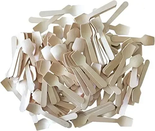 100pcs Disposable Wooden Cutlery Set with Smooth Natural Texture and Eco-Friendly Materials for Party Supplies