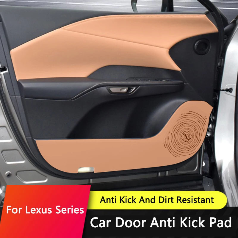 QHCP Car Door Anti-kick Pad Leather Car Door Anti Kick Mat For Lexus NX 2022-2024 RX 2023-2024 ES 2018-2024 Interior Accessories