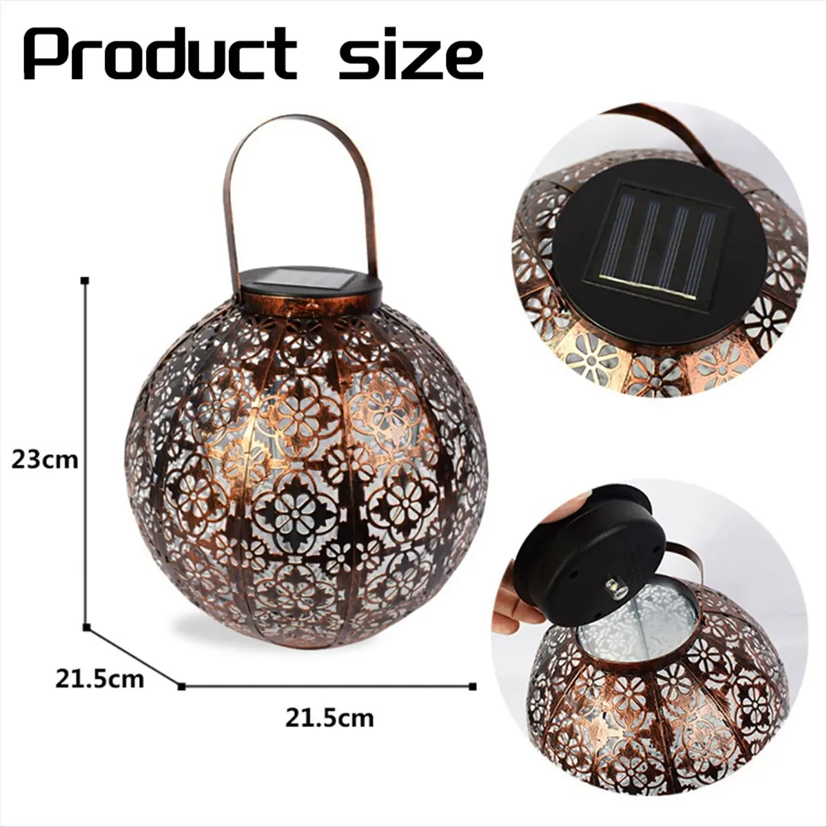 Solar Lanterns Hanging Outdoor Solar Lights,Decorative Garden Light IP65 Waterproof Landscape Lighting for Garden Patio - Image 5