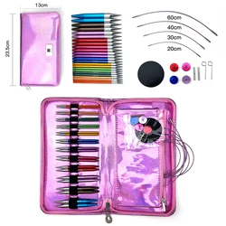 12 Pairs Knitting Needles Removable Crochet Hooks Needles Handmade Crafts DIY Sleeve Collar Scarves Gloves from 3.0mm to 8.0mm