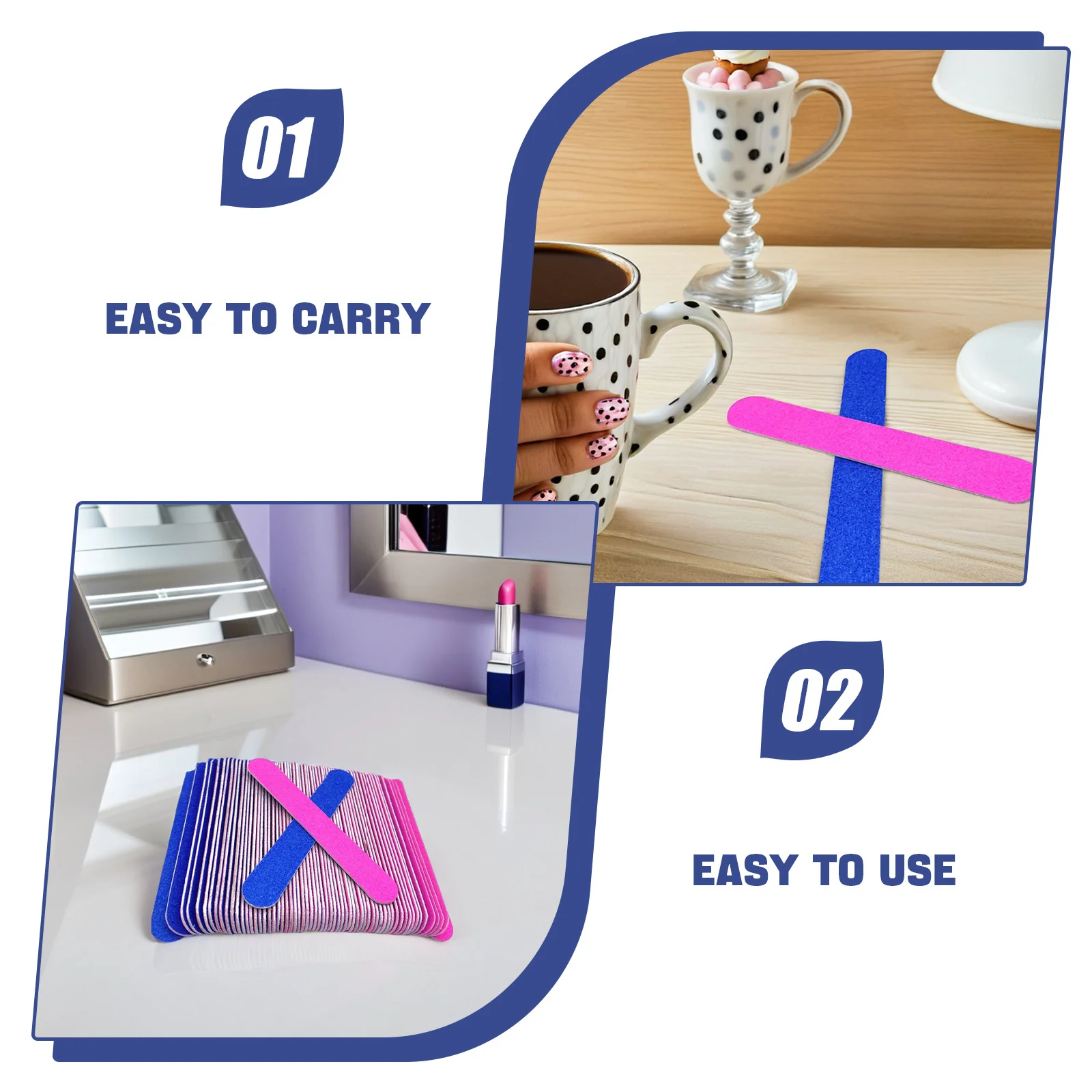 100 Stuks 8Cm Schuren Nagelvijl Dubbelzijdig Slijpen Tool Voor Natuurlijke Kunstnagels Manicure Polish Verwijderen Nail Art bestanden