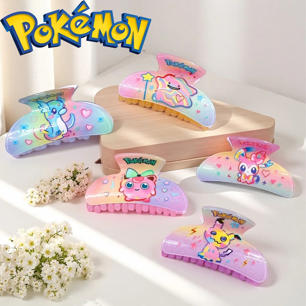 Spinka do włosów w stylu Pokemon, urocze i słodkie akcesoria do włosów, codzienna, praktyczna, kolorowa ozdoba do włosów do cosplayu.