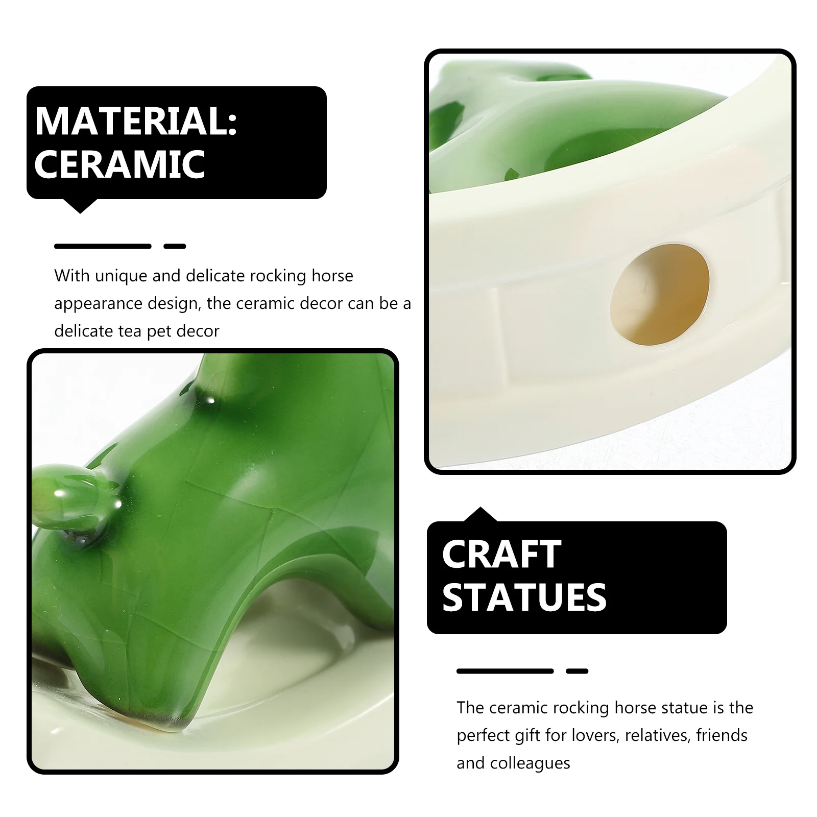 

Decorative Ceramic Animal Craft Statue Small Ornaments Animals for Home Decorations Horse Sculptures Statues