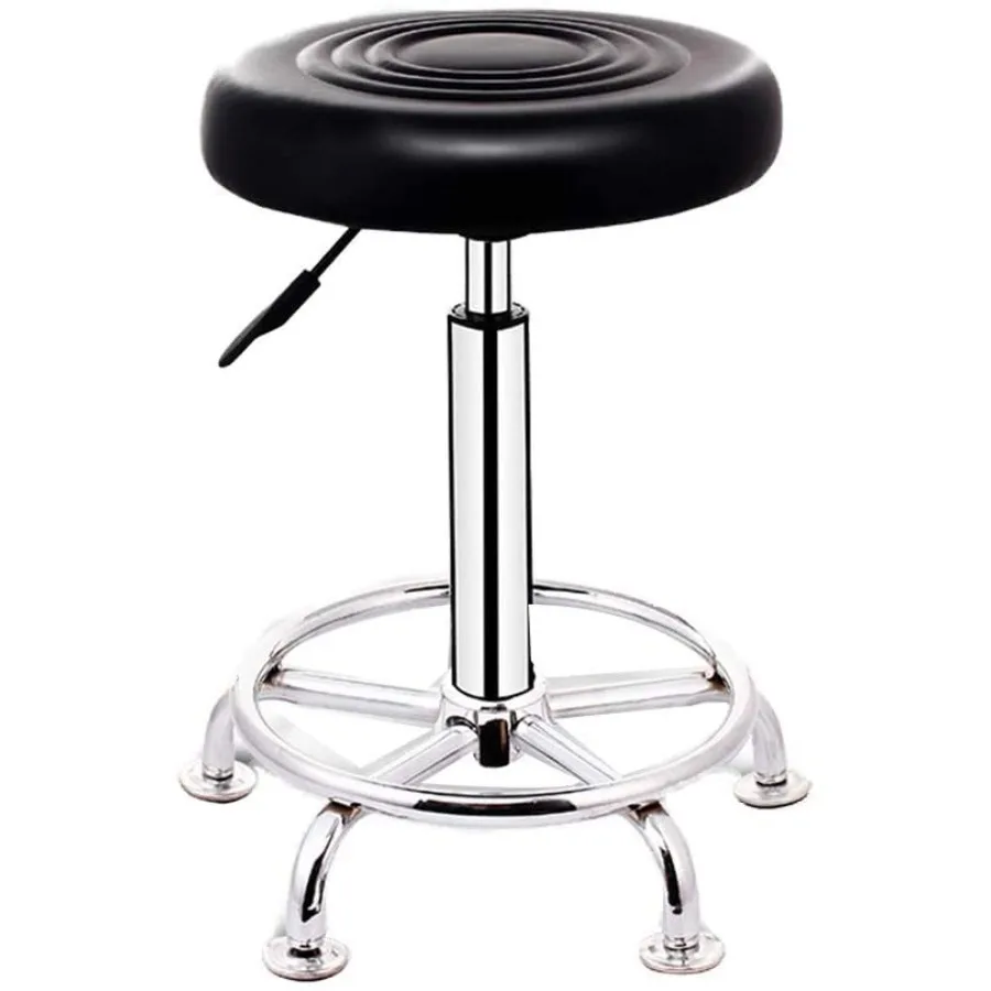 

Stool on Wheels Black Bar Stool Home Use Laboratory Beauty Salon High Stool Restaurant Kitchen Tavern Cafe Dining Chair Rotatab