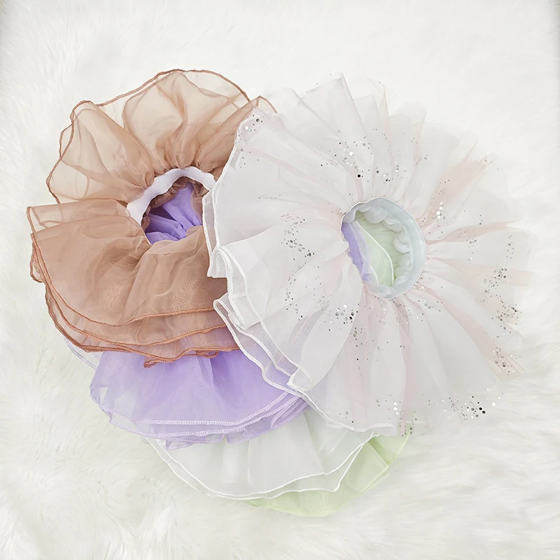 

Girls Ballet Tutu Skirts Kids Fluffy 4 Layer Soft Yarn Tulle Skirts Kids Tutus Mini Skirt for Birthday Party Ballet Dancewear