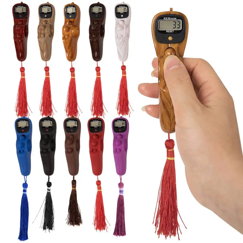 جديد إلكترونيات Tasbih عداد رقمي رصيدي مع LED سهلة ريسابل الأصلي الرقمية الوردية الخرز الموقت للصلاة مسلم