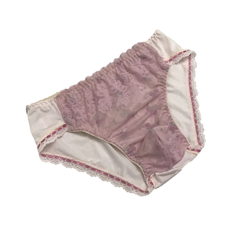 

Sissy Convex Pouch Breathable Panties Man's Floral Lace Satin Silky Touch Briefs Private Party LBGQT Harajuku BF Gifts lingerie