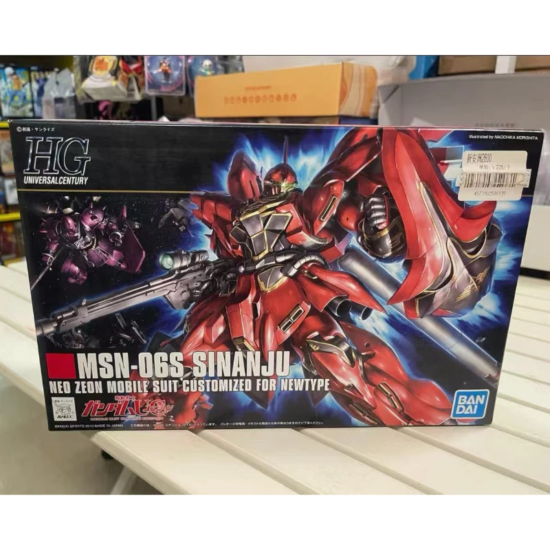 

In Stock Bandai Original HG 116 1/144 MSN-06S Sinanju Gundam Assembling Model Collection Holiday Gifts Ornaments Action Figures