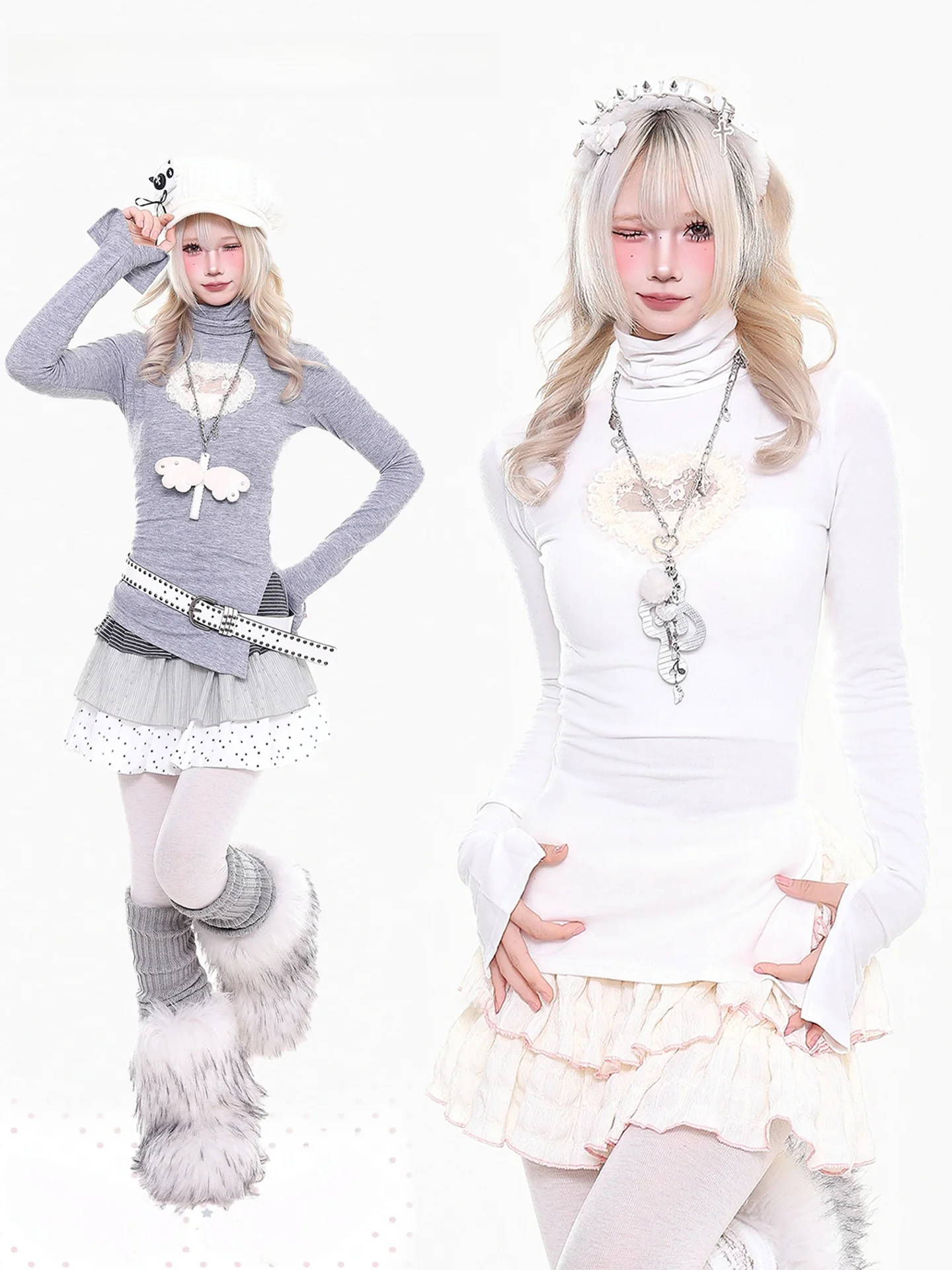 

Girls Long Sve T-irt Lace Hollow out Design Ne Top Slim Fit Orange Marmalade Early Taste Spring Autumn Wear Base irt