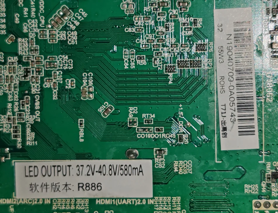 TPD.MS348T.PB793   WIFI network three in one TV motherboard, tested well, physical photo