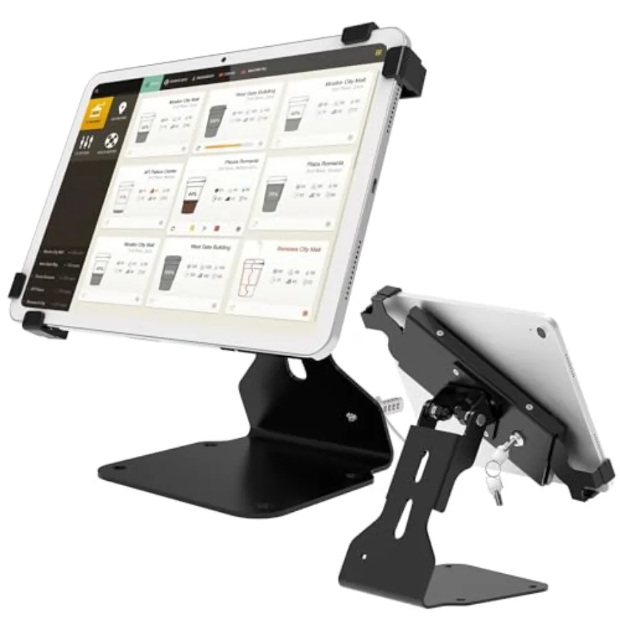 

Подставка для планшета, совместимая с iPad 9.7-12.9 дюймов, цельнометаллическая, с замком для кабеля, защита от кражи BSC401BX