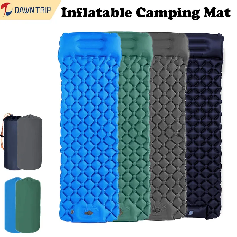 

Portable Single Person Camping Sleeping Pad Ultralight Automatic Air Mattress with Foot Pump for Outdoor Backpacking Hiking