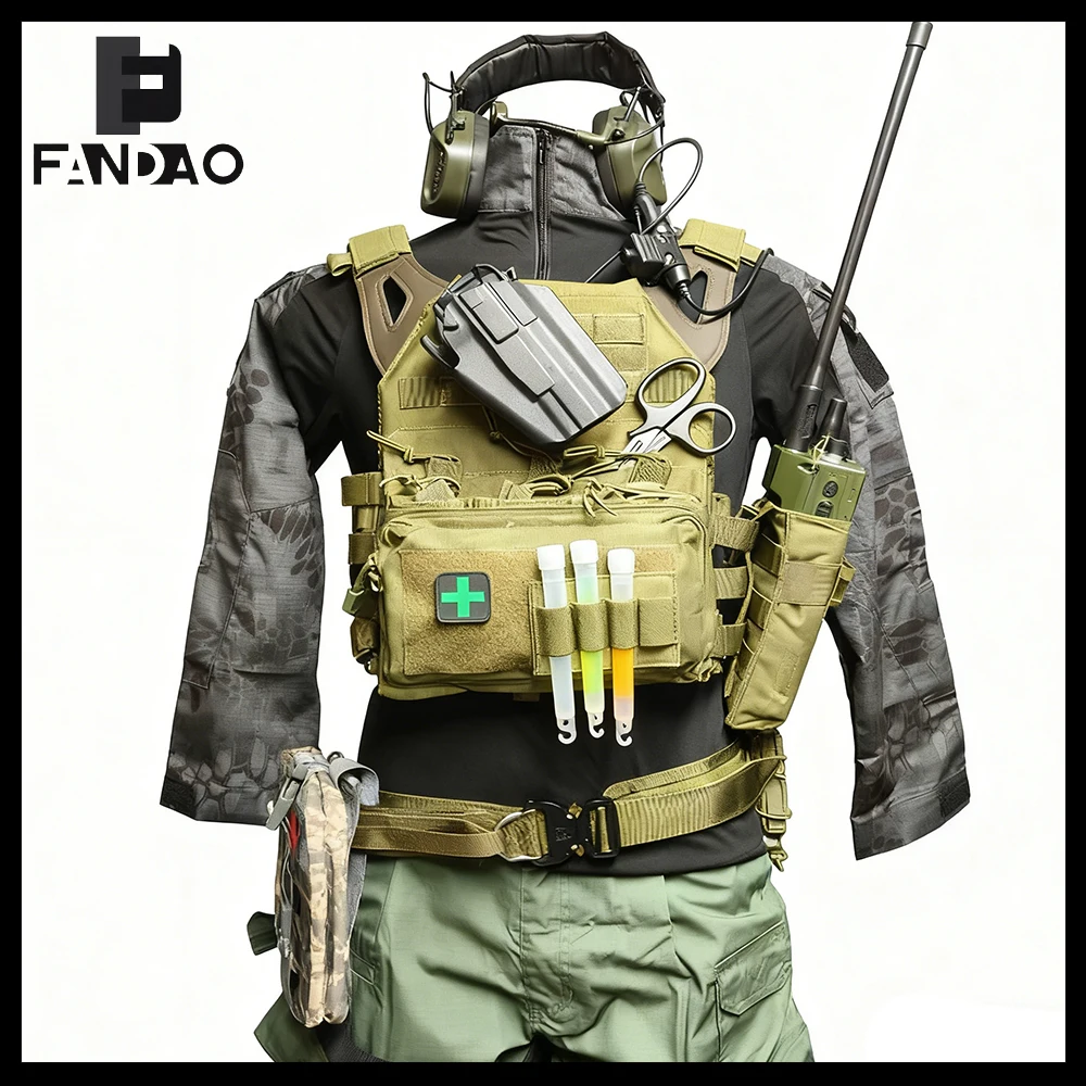 

Tactical Full Vest Set Special Forces Chest Hanging Vest Airsoft Gaming Waist Belt Clothing Cosplay Wargame Paintball Equipment