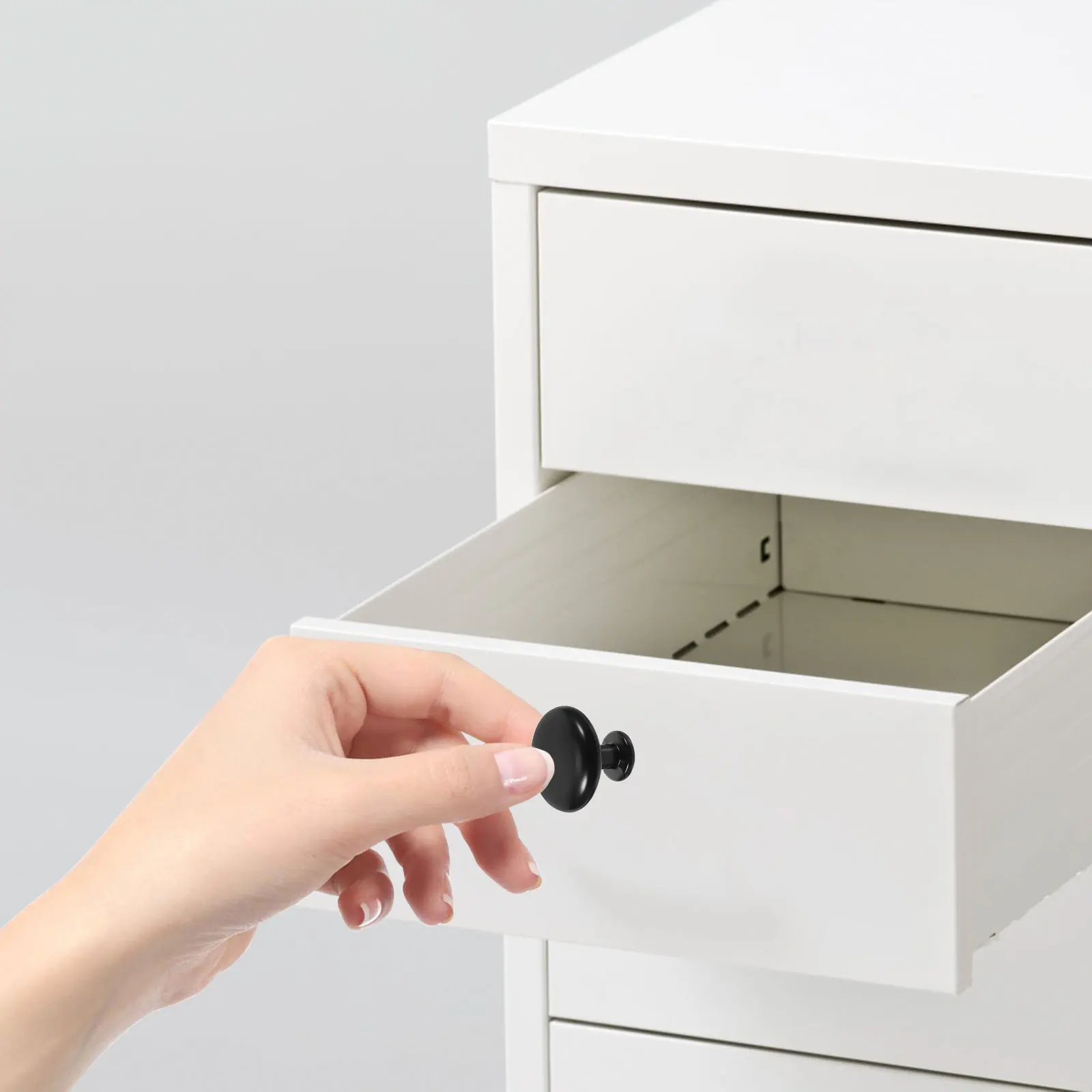 

12 Pcs Cabinet Door Handle Knobs American Style Hardware Handles Black Bathroom Farmhouse