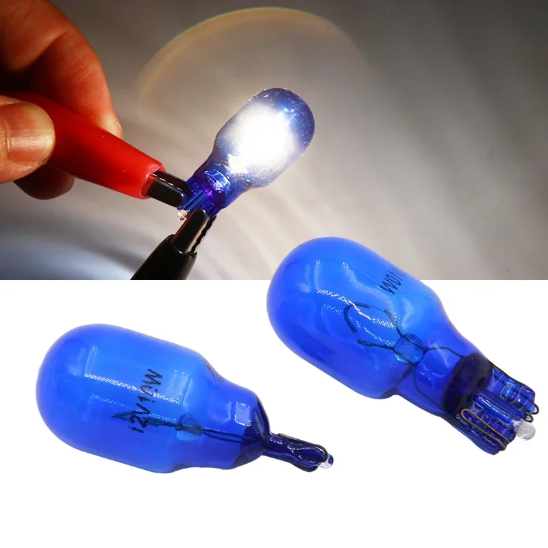 

10pcs T15 W16W 16W car bulb halogen warning lights auto Natural Glass Blue Super Interior clearance light Dashboard Instrument