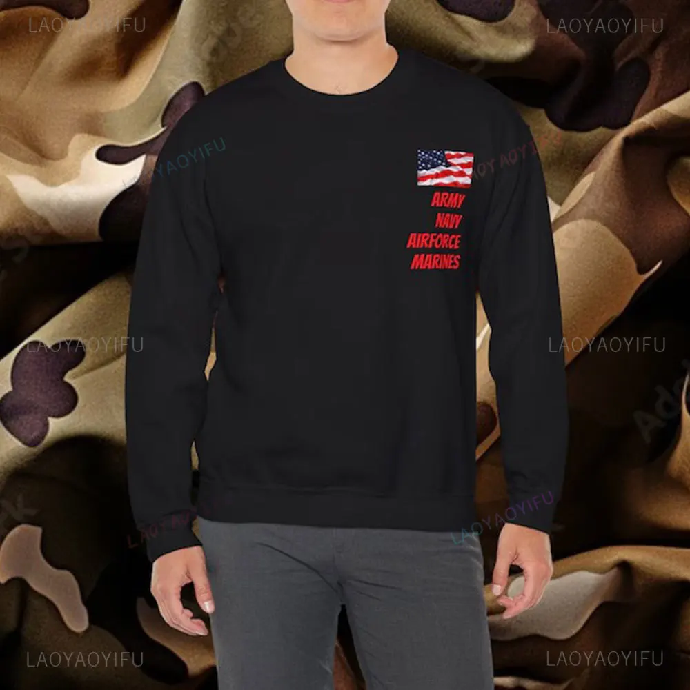 America Soldier Veteran Sweatshirt Veterans Day We Will Never Forget Woman Man Drop Shoulder Hoodie Winter Warm Long Sleeve