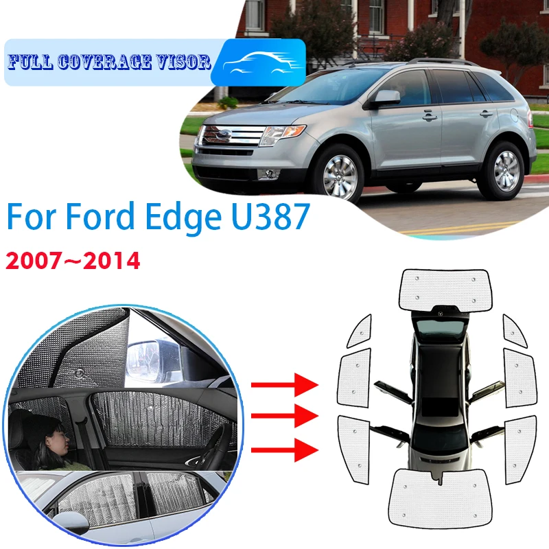 

Full Covers Sunshades For Ford Edge U387 MK1 2007~2014 2011 2012 Car Accessories Sun Protection Windshields Side Window Visor