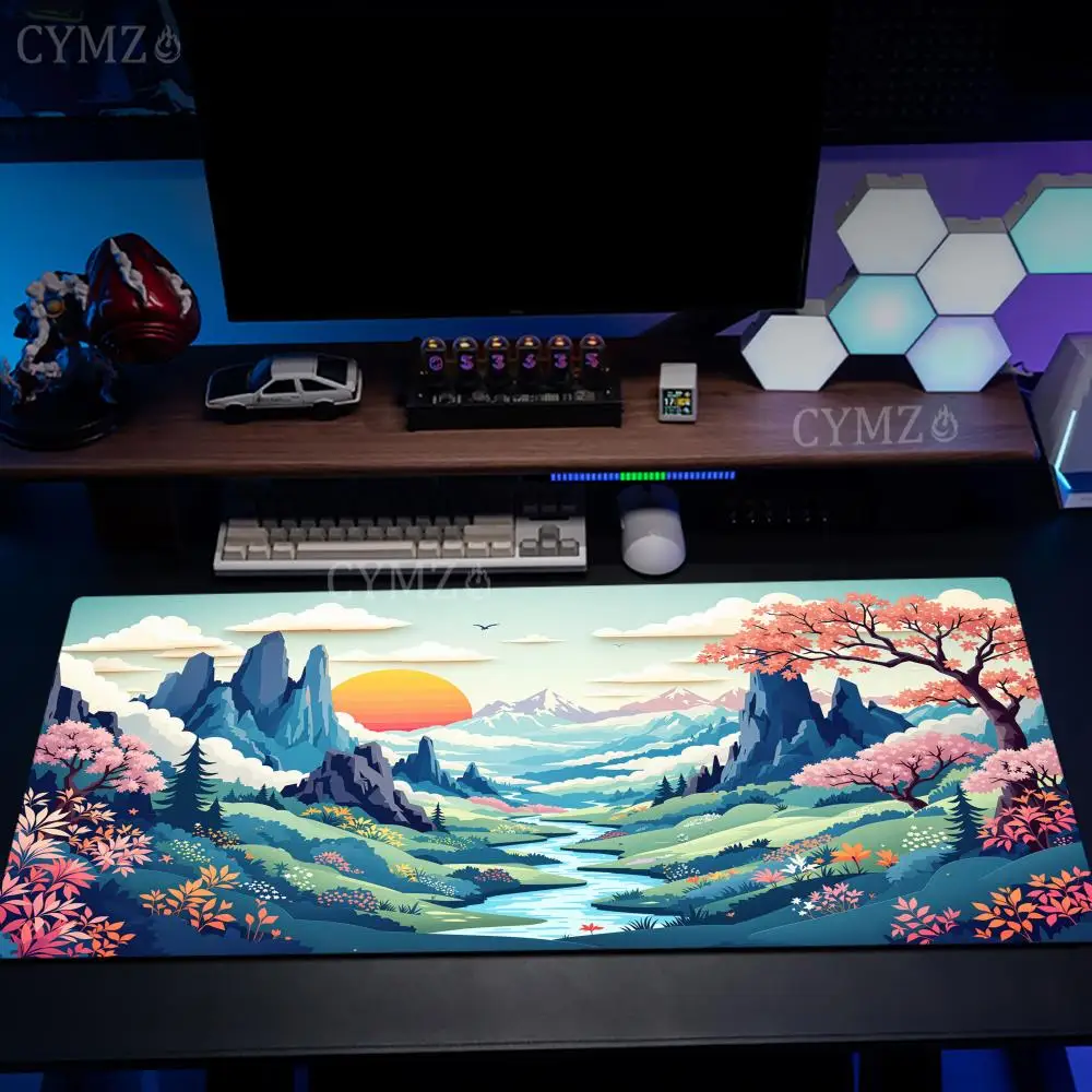 

Paper Art Style Landscape Design large Mouse Pad Desk Mat office mat pc accessories Keyboard Extended pad gaming mousepad