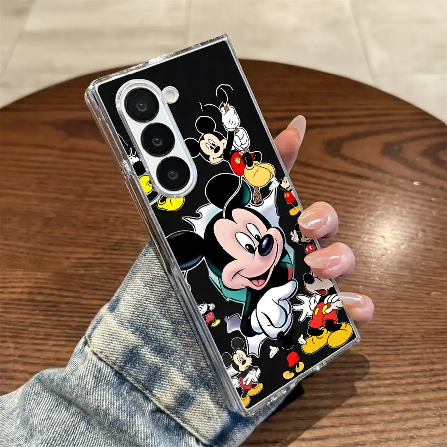 Case for Samsung Galaxy ZFold6 ZFold5 ZFold3 ZFold4 ZFold7 Z Fold 7 6 5 4 3 Hard Phone Cover Disney Richness Mickey Mouse