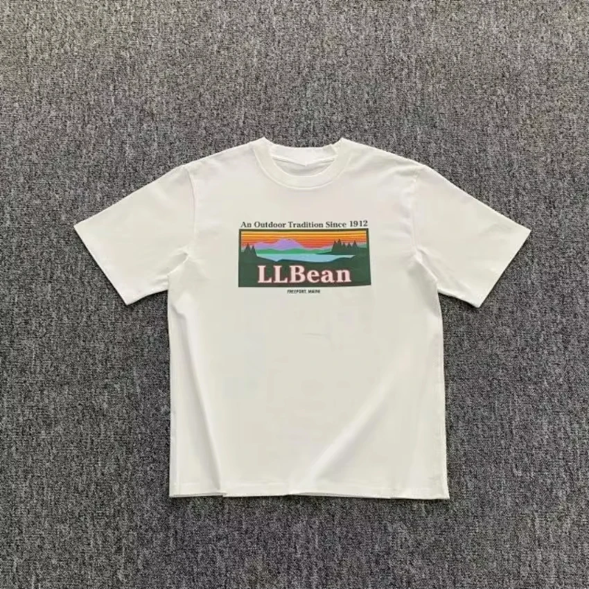 

2025 Spring/Summer Classic Brand print men trend fashion Simple Versatile pure cotton casual round neck short-sleeved T-shirt
