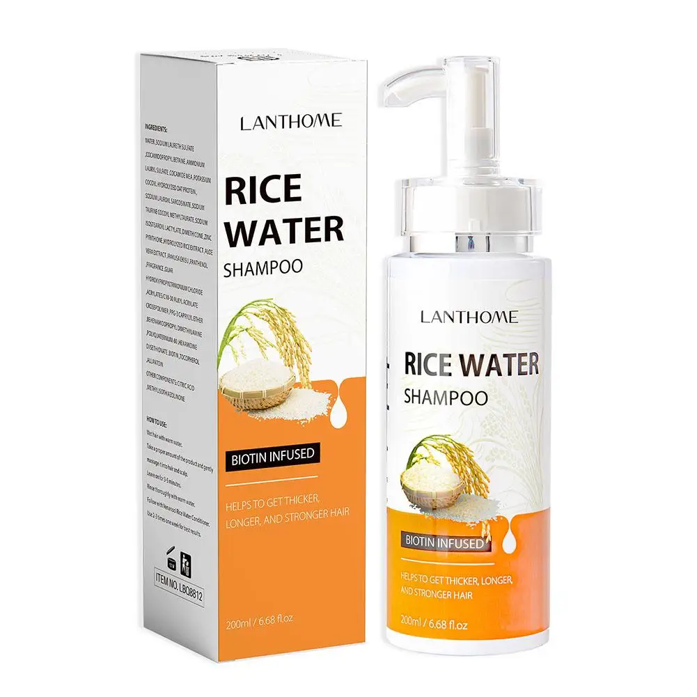 Rice Water Shampoo Anti-Hair Loss Treatments Oil Control Anti Dandruff Repair Damage Dry Hair Nourishing Shampoo