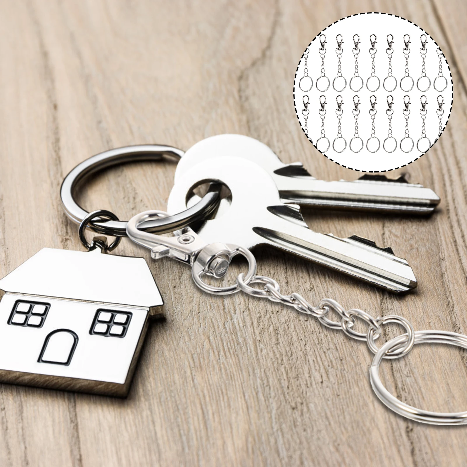 

60Sets Multifunctional Lobster Clasp Key Rings Safe Material Bag Accessories Necklace Buckles Handmade Jewelry