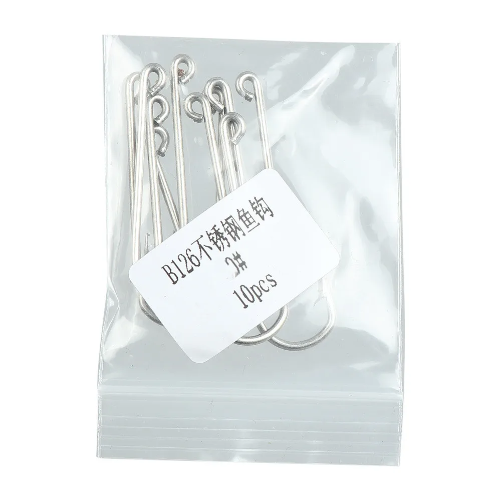 Picture 5: 10pcs Fishing Hooks Stainless Steel Round Haddock Hooks