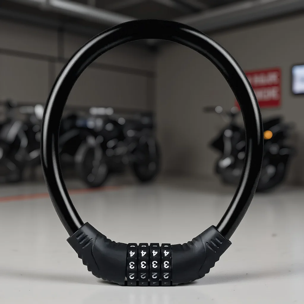 

Компактный велосипедный замок с 4-значной комбинацией для горных велосипедов, мотоциклов и скутеров