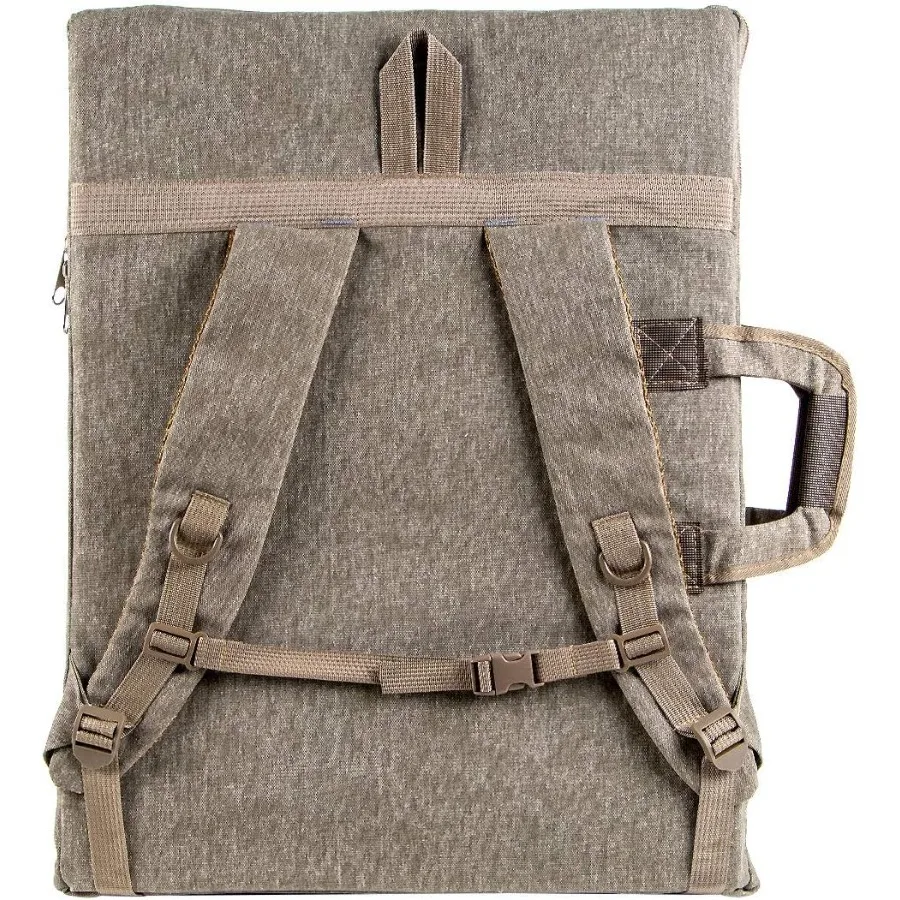 Mochila grande con portafolio de arte en lienzo de 26 x 19,5 para artistas, solución de almacenamiento duradera para cuadernos de bocetos, pinturas y dibujar S