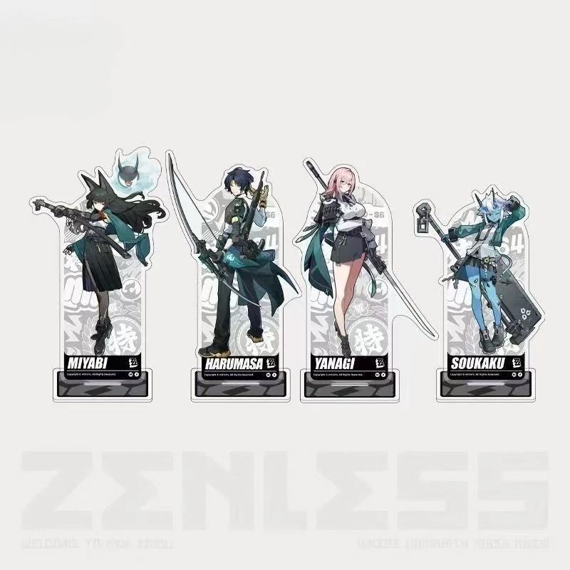 Standees acrílicos con personajes Zenless Zone Zero de 15 cm: H.S.O.S.6 Asaba Harumasa, Hoshimi Miyabi, Yanagi, Soukaku, decoración de escritorio