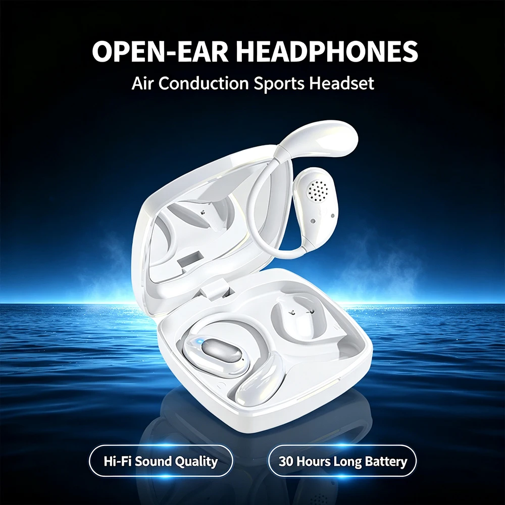 Air Conduction Open Ear Running Earbuds - Open‑Ear Wireless Bluetooth Headphones HIFI Sound