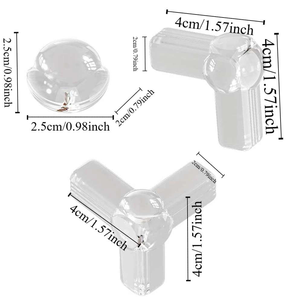 12 teile/satz Airbag Silikon Rand Ecke PVC doppelseitiges Klebeband Tisch Ecke Schutzhülle Transparent Beige