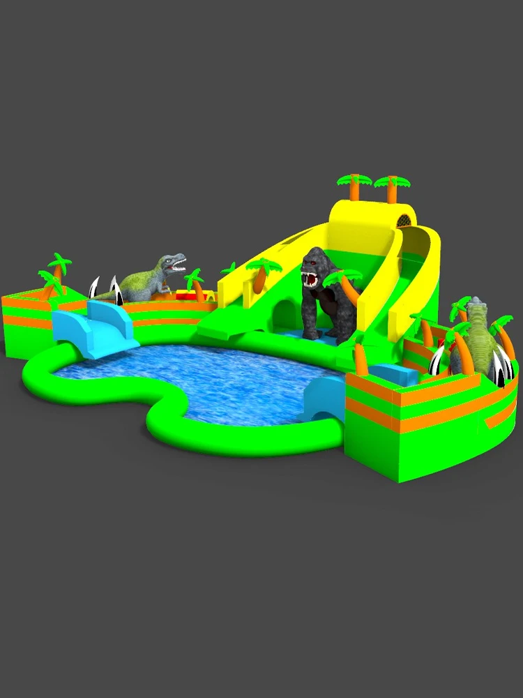 Playground Soft Cool Summer Water Slide Inflatable Pool Slides Inflatable Trampoline Indoor And Outdoor Inflatable Slide