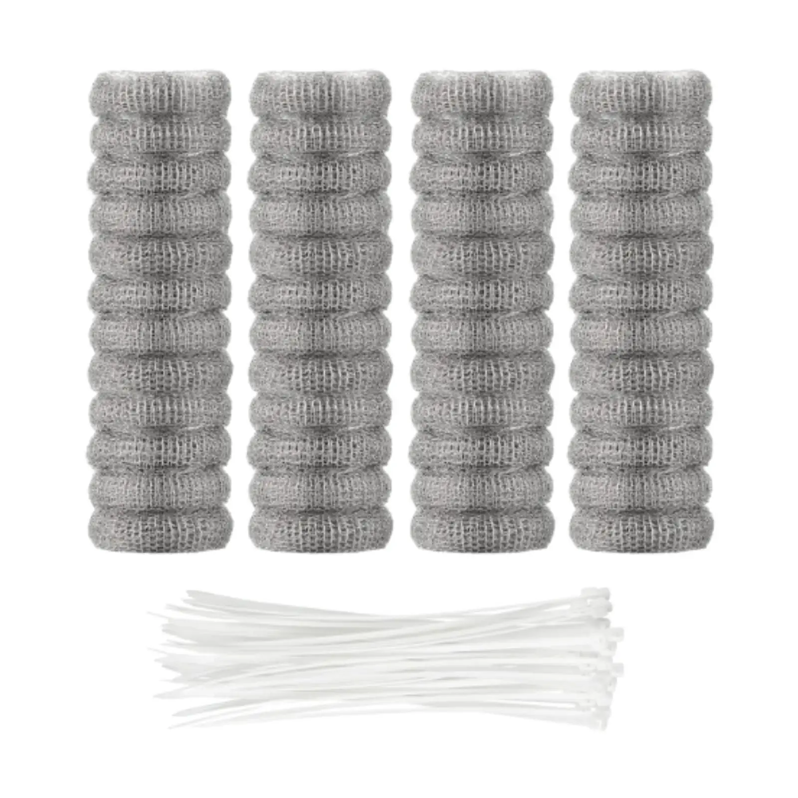 48Pcs Washing Machine Lint Trap with Nylon Cable Ties, Laundry Mesh Washer Hose Filter