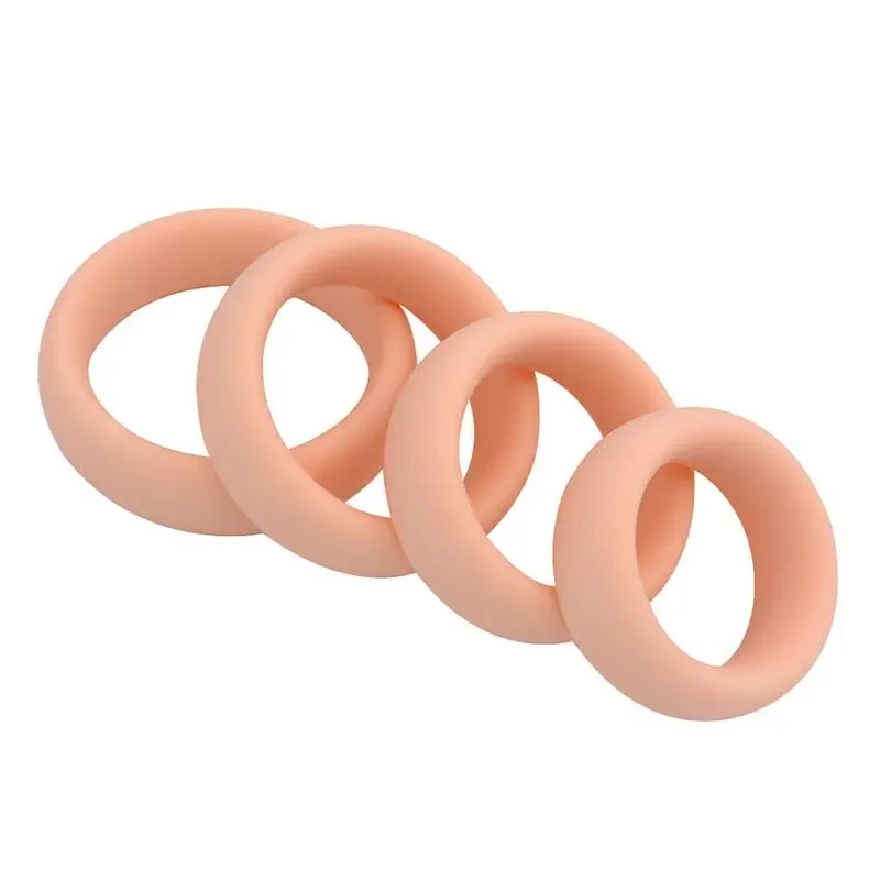 Penis Ring Ejaculation Lasting Silicone Erection Ring Male Ball Scrotum Stretcher Metal Penis Lock Sex Bondage Delay Male