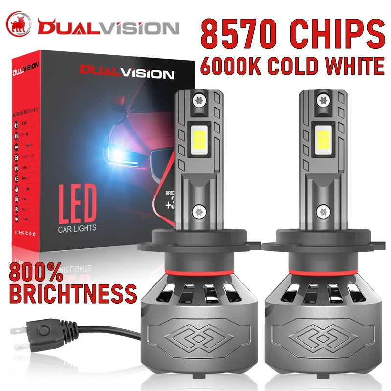 

2PCS H7 H4 H3 H1 Led Headlights CANBUS H11 H8 H9 HB3 9005 HB4 9006 9012 HIR2 880 H27 Led Lights CSP CHIP Fog Lamps Mini Size 12V