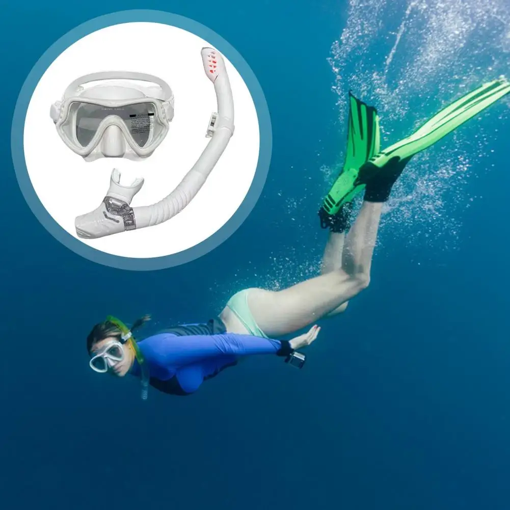 Duikpak voor volwassenen Gehard anticondensmasker Siliconen ademhalingsslangset Volledig droge snorkeluitrusting Duiktraining Snorkelkit ﻿