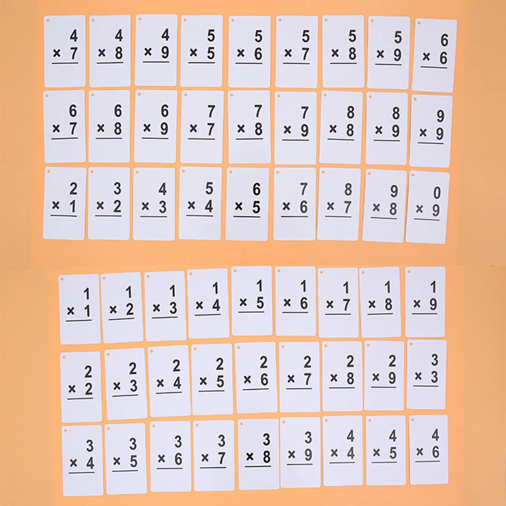 54 ชิ้นการ์ดคณิตศาสตร์สำหรับเด็ก แฟลชการ์ดคำนวณตัวเลข เกมการบวก ลบ ทรัพยากรการศึกษา